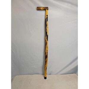 Hand Carved Wood Walking Cane 37.5" Custom Navy Veteran Art Stick 2018 Military